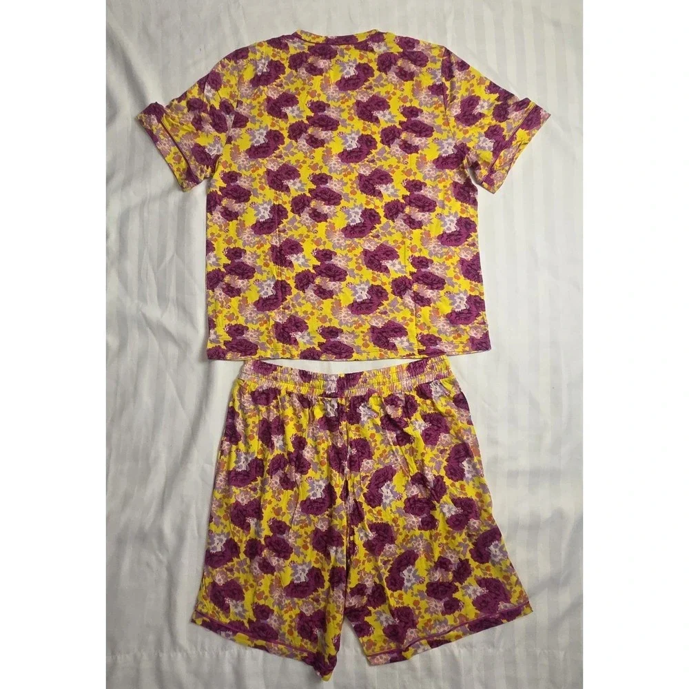 Cosabella Bella Mens Pajama Set Floral Burst Cape Fuchsia Short Sleeve Shorts